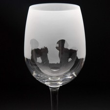 Bichon Frise Dog Crystal Wine