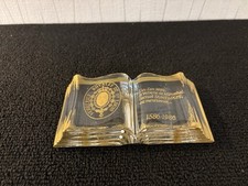Golden Crystal Paperweight From Saint Louis