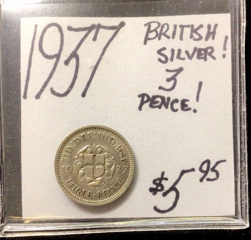 1937 british silver pence - british, 3