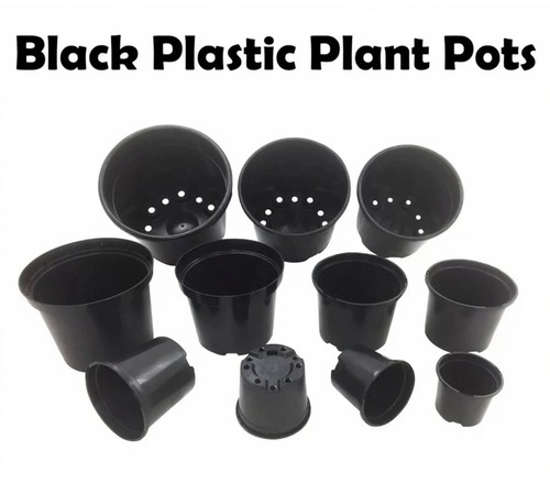 Plastic plant pots - plastic,