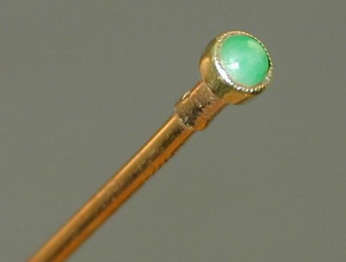 Victorian hat pin 14k - victorian,