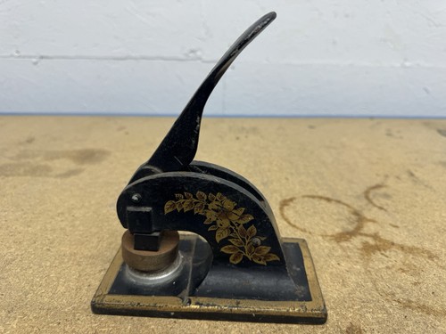 Vintage iron hand stamp