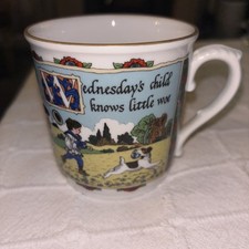 Royal Worcester Birthday 'Wednesday's Child Knows Little Woe' Sue Scullard Mug