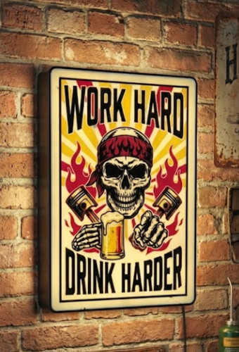 Vintage light sign - sign, hard