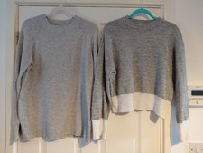 Ladies Size 10 Nice Soft Knit Oversized Jumpers X2 Clothes Bundle Inc H&M