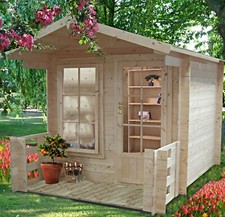 7x7 garden log cabin outhouse - garden,