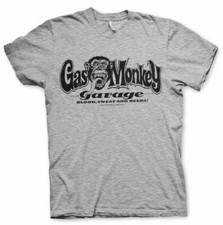 Official Gas Monkey Garage Logo Grey T-Shirt