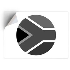 1 x Vinyl Sticker A5 - BW -