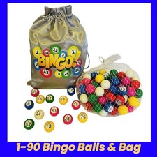 Bingo Raffle Balls 1-90 & Bag