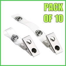 10pcs Metal Badge Clips with