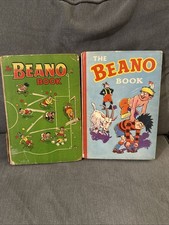 "THE BEANO  ANNUAL " 1957 AND 1959 TWO CLASSIC VINTAGE  CHRISTMAS  BOOKS !