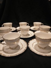 8x Royal Doulton Richelieu Coffee Cups and Saucers Excellent Condition H4957