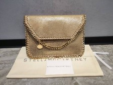 Stella McCartney Falabella Wallet Crossbody Bag Chain Handbag Beige NEW