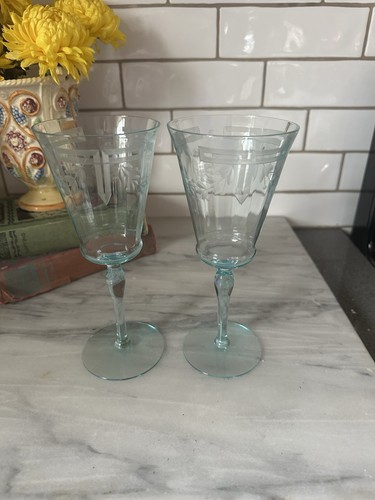 Set 1920s vintage etched - of,