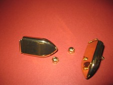  DANSETTE VINTAGE  RECORD PLAYER CABINET SPARES BRASS HANDLE CLASPS