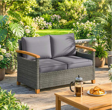 2 Seater Rattan Garden Sofa