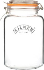 Kilner Square Clip Top Jar 3L (3000ml) Airtight Glass for 3 litre 