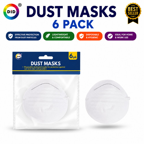 6pc disposable dust masks - 6pc,