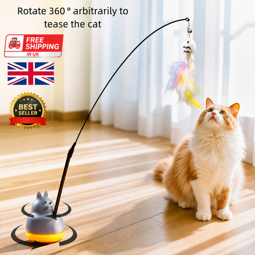 Cat kitten toy feather wand - kitten,