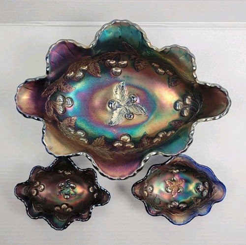 Carnival glass dugan wreathed - carnival,