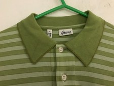 BRIONI GREEN STRIPED POLO SIZE XL NWT