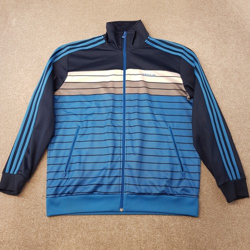 Adidas track jacket - large, blue