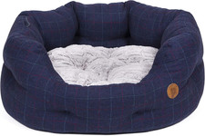 Midnight Tweed Oval Dog Bed