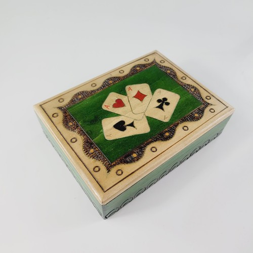 Wooden double playing cards - wooden,
