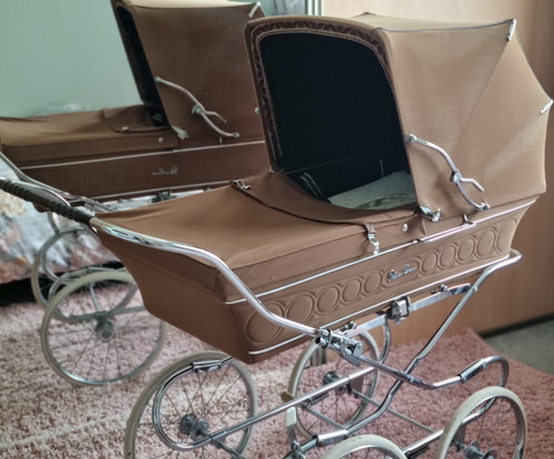 Silver cross brown pram - cross,