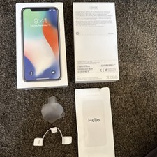 Apple  iPhone X empty box only 256 GB SILVER Genuine 