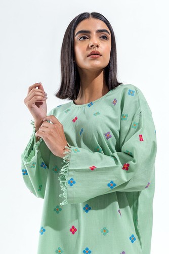 Beech tree embroidered kurta - tree,