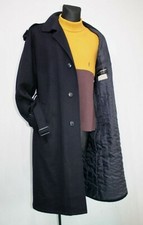  VTG ORATOP Finland Blue Wool Cashmere Loden Belted Coat Overcoat Mens C48 R38