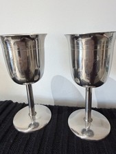 Two Stainless Steel Wine