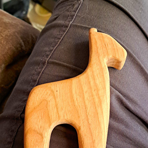 Hand carved wooden horse - carved,