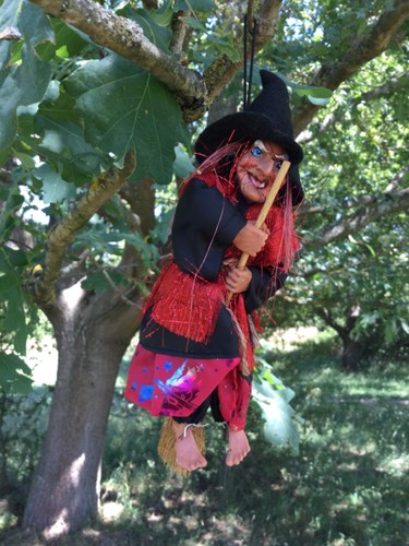 Spooky colourful hanging witch - spooky,