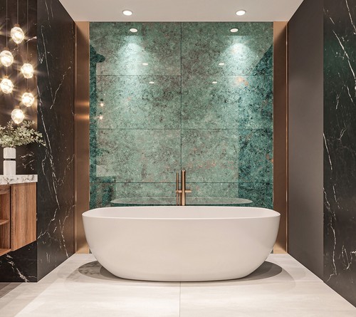 Small sample green marble - of,