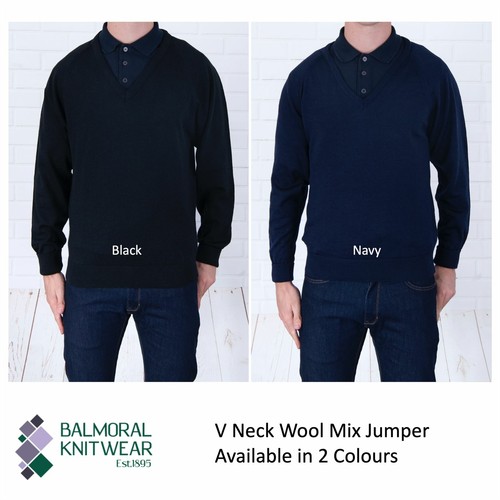 Mens jumper wool mix black - jumper,