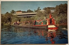 BRITAIN’S INLAND WATERWAYS: NARROWBOAT ON GRAND UNION CANAL NR OSTERLEY POSTCARD