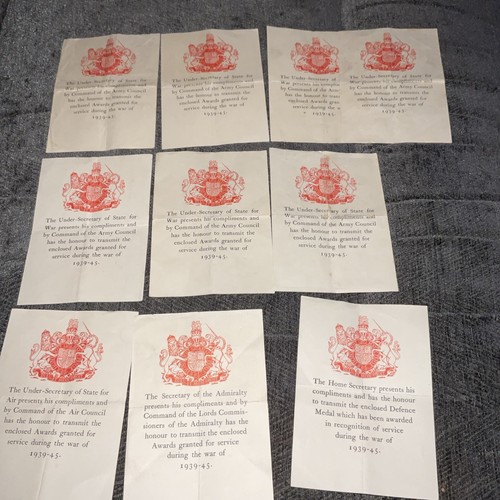 Ww2 medal slips - ww2,