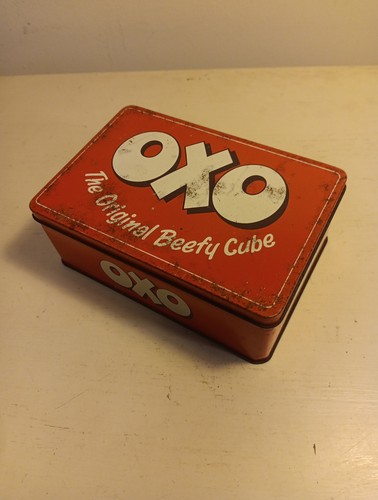 Vintage oxo cubes metal tin - cubes,