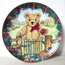 Teddy's First Harvest Teddy Bear Plate Franklin Mint Sarah Bengry
