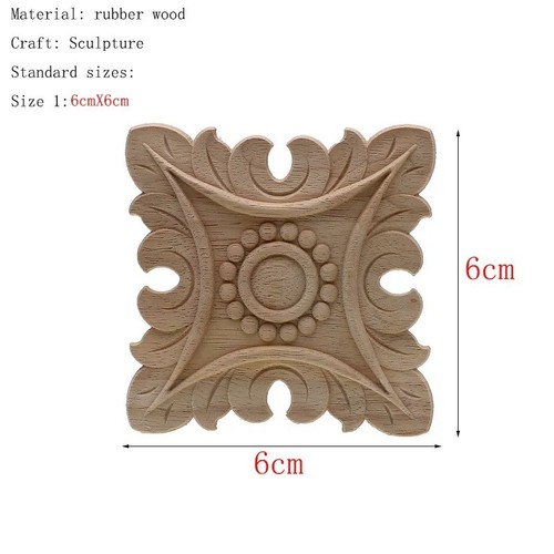 Natural floral wood - wood, carved