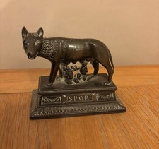 Vintage Bronze Roman Wolf