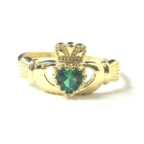 9ct gold green zirconia - 9ct,