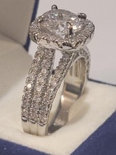3.50 Ct Halo Engagement Ring