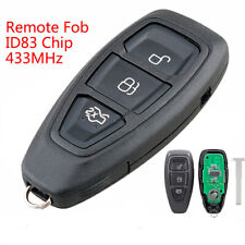 for Ford Fiesta Focus Mondeo Kuga Keyless Entry Remote Key Fob 3 Buttons 433MHz