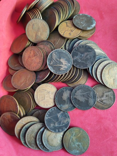 Old one penny from - from, late