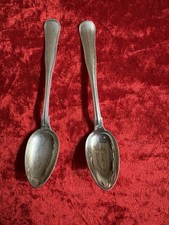 Set Of Two Antique T Spoons Solid Silver Made In Denmark 42 grams  