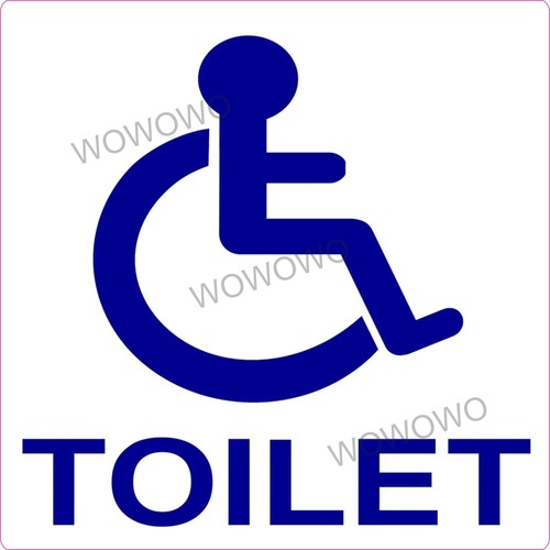 Disabled toilet stickers - toilet,