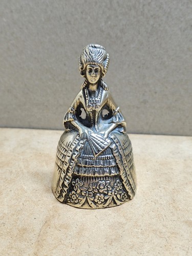 Vintage brass hand bell - bell, metal